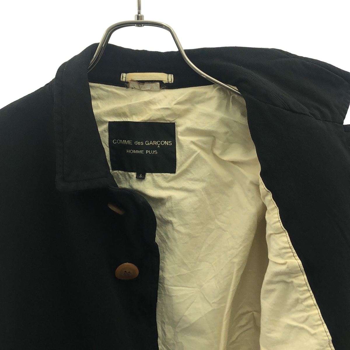 COMME des GARCONS HOMME PLUS / コムデギャルソンオムプリュス ポリエステル縮絨 ハーフコート