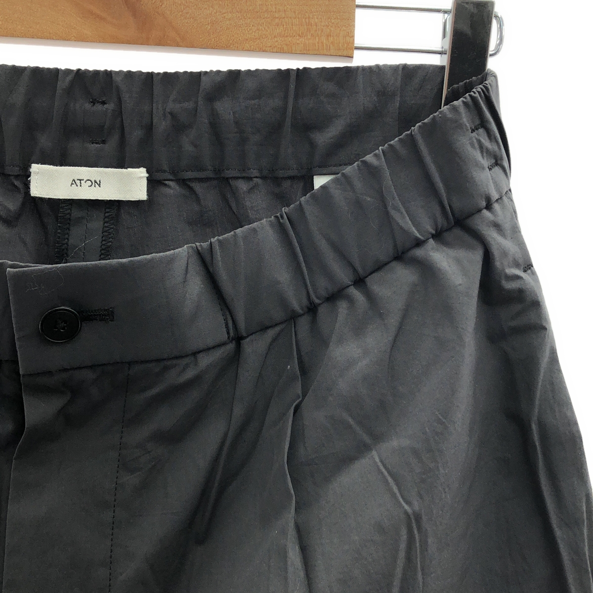 ATON / エイトン Kyoto tsurizome cotton wide easy pants コットン ワイド パンツ