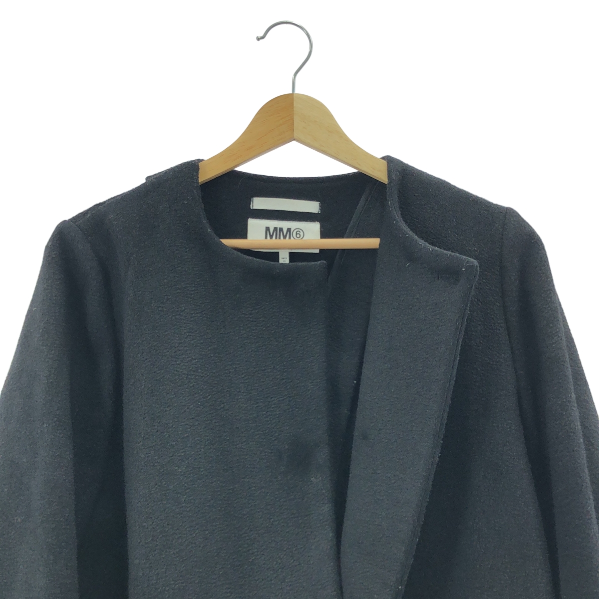 MM6 Maison Martin Margiela / エムエムシックスメゾンマルタンマルジェラ ダブルプレスド ウール カミシヤ ノーカラーコート