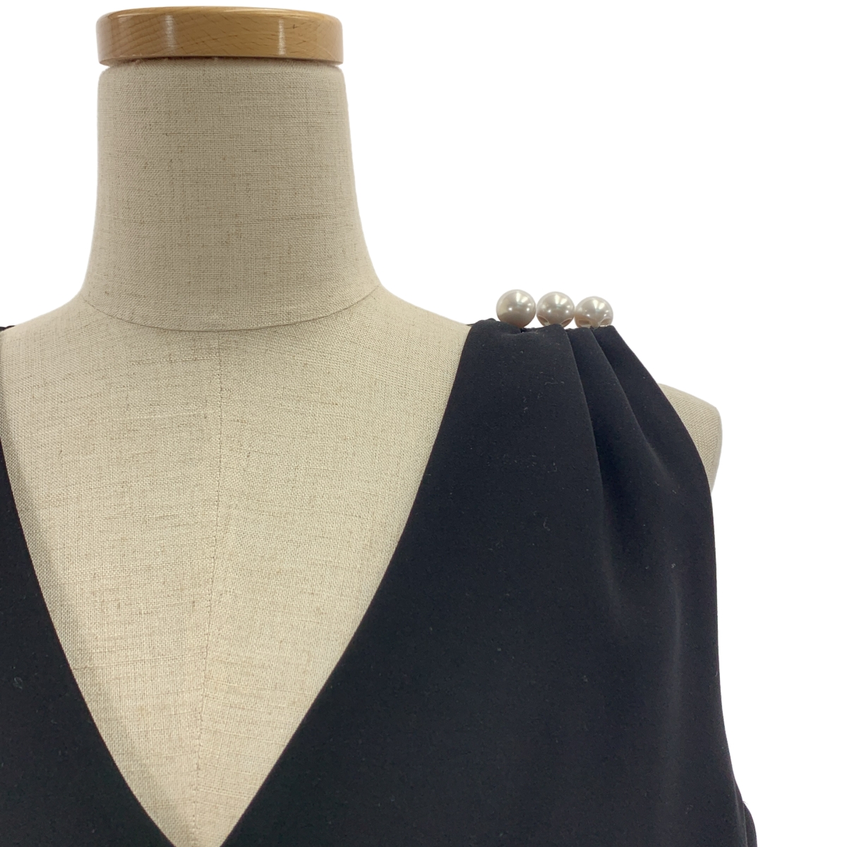 YOKO CHAN / ヨーコチャン パールノースリーブワンピース