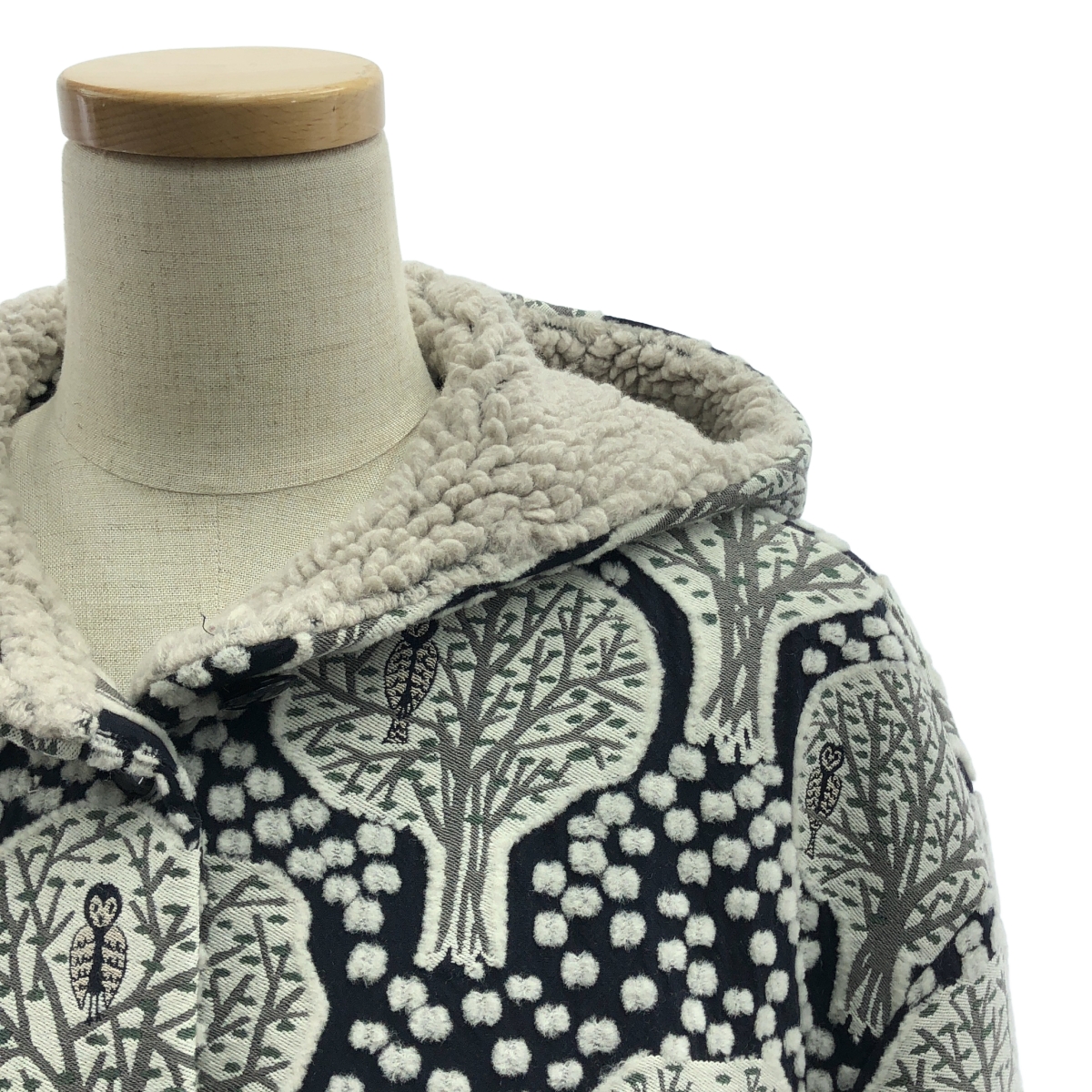 mina perhonen / ミナペルホネン pollot ポロット / 刺しゅう 中綿 フーデッド コート