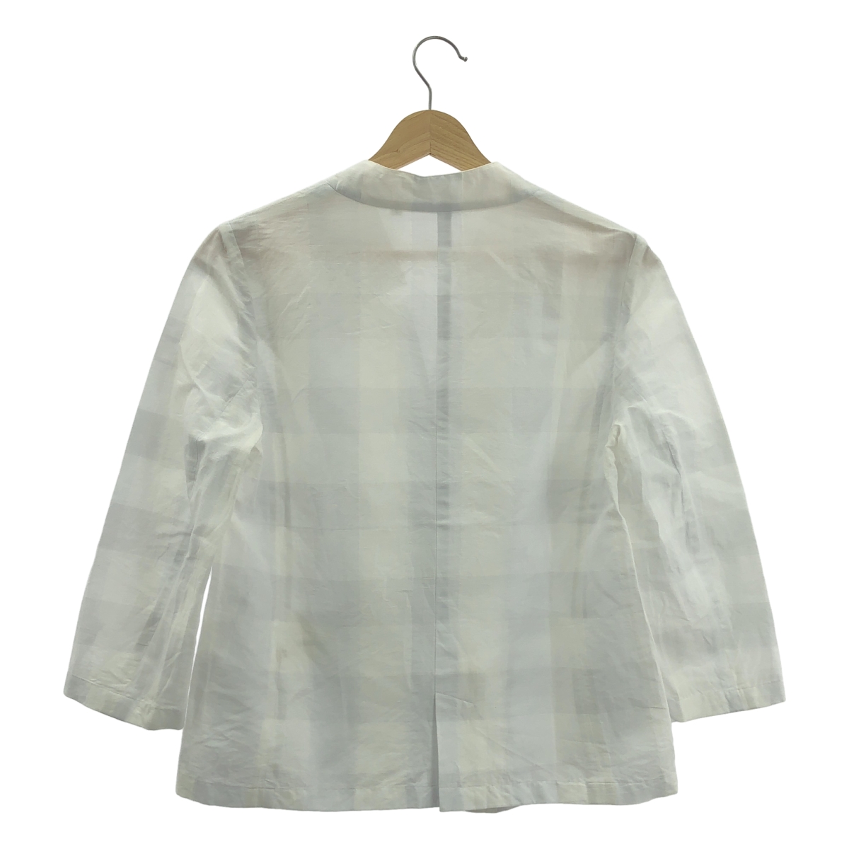 その他 コットンリネン 1B チェック ジャケット