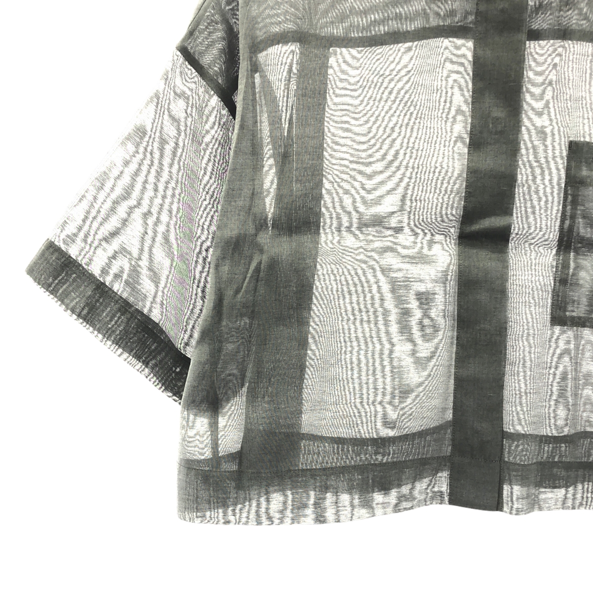 SACRA / サクラ PREMIUM SILK COTTON CROPPED SHIRT プレミアム シルク コットン クロップド シャツ