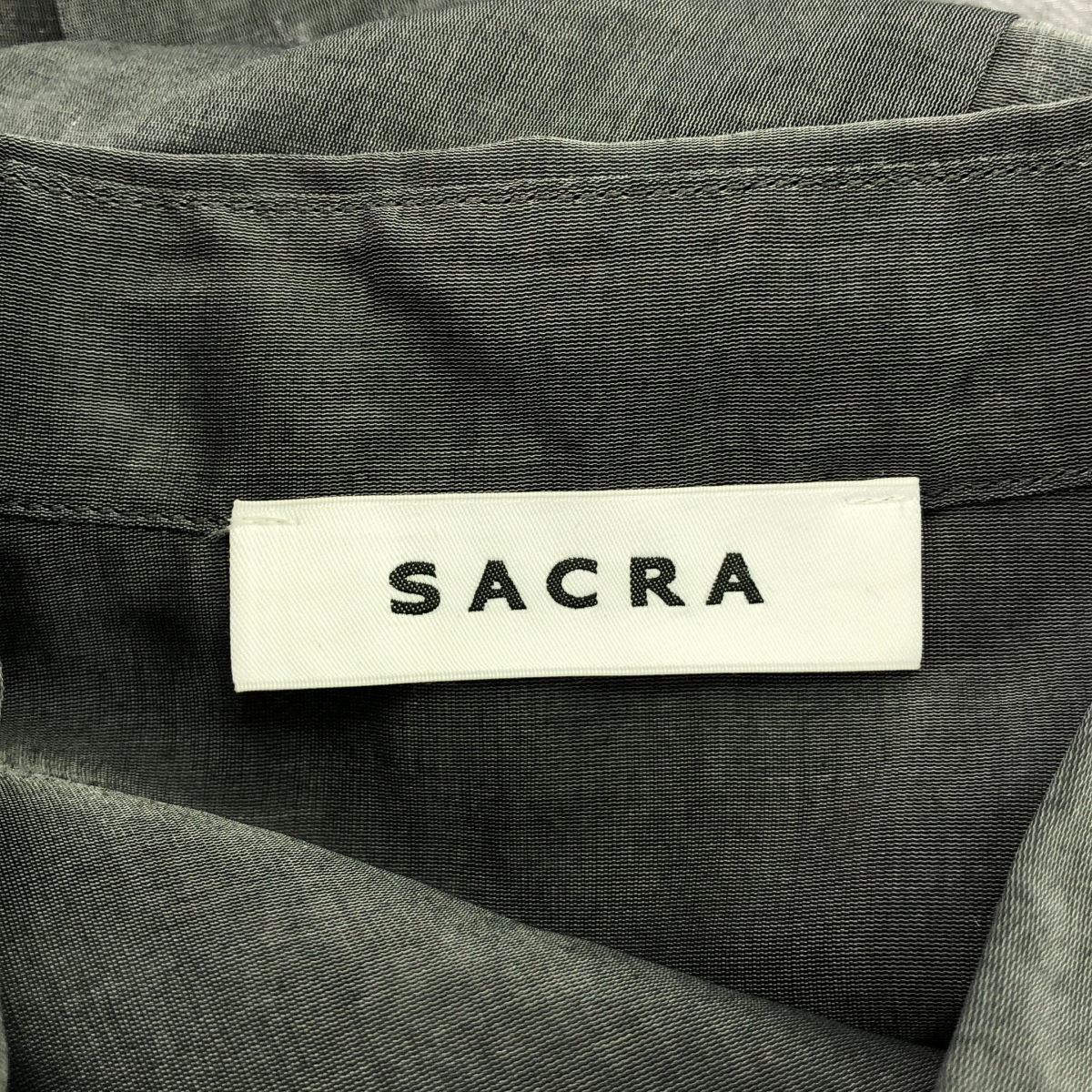 SACRA / サクラ PREMIUM SILK COTTON CROPPED SHIRT プレミアム シルク コットン クロップド シャツ