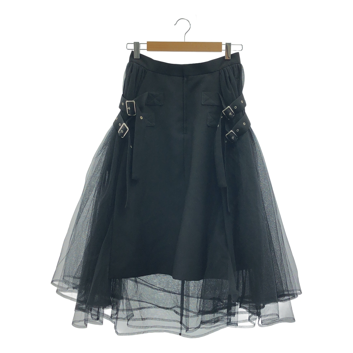 noir kei ninomiya / ノワールケイニノミヤ ダブルアジャスター チュールドッキング ボリューム スカート