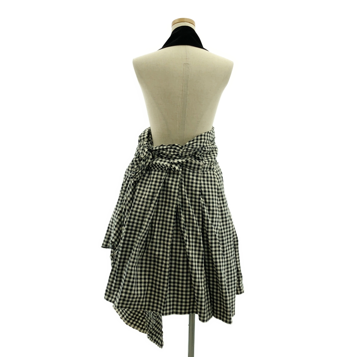 COMME des GARCONS / コムデギャルソン 変形 断ち切り リボン装飾 サイドジップ ワンショルダー ボリューム ワンピース