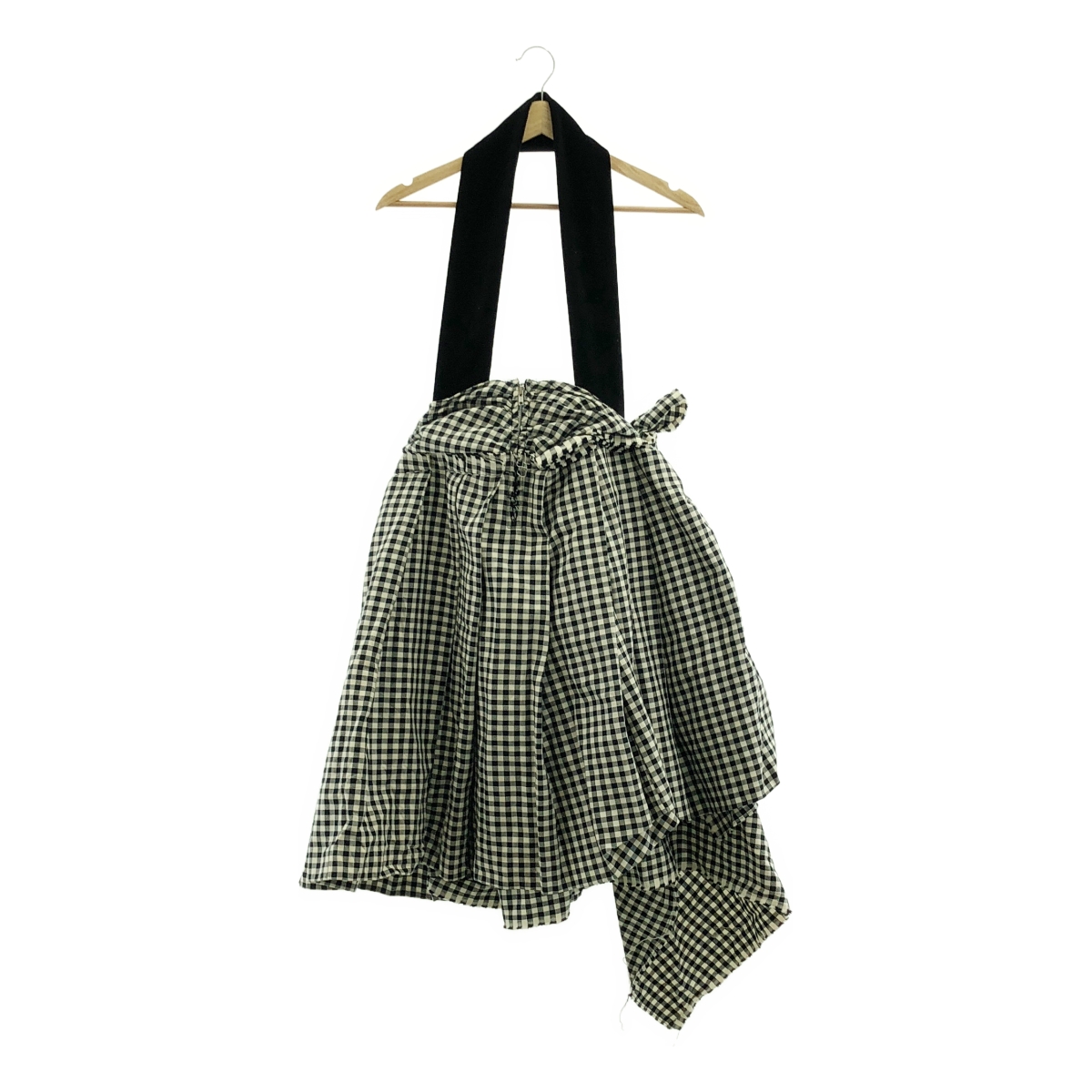 COMME des GARCONS / コムデギャルソン 変形 断ち切り リボン装飾 サイドジップ ワンショルダー ボリューム ワンピース