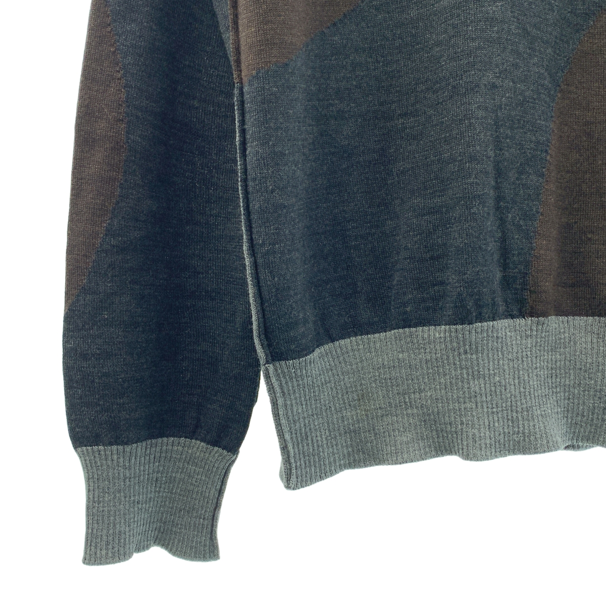 COMME des GARCONS HOMME / コムデギャルソンオム ウール インサイドアウト 切替  Vネックニット