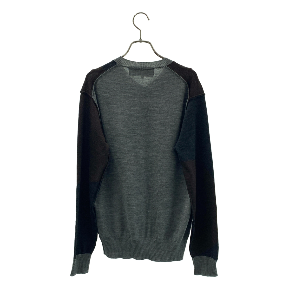 COMME des GARCONS HOMME / コムデギャルソンオム ウール インサイドアウト 切替  Vネックニット