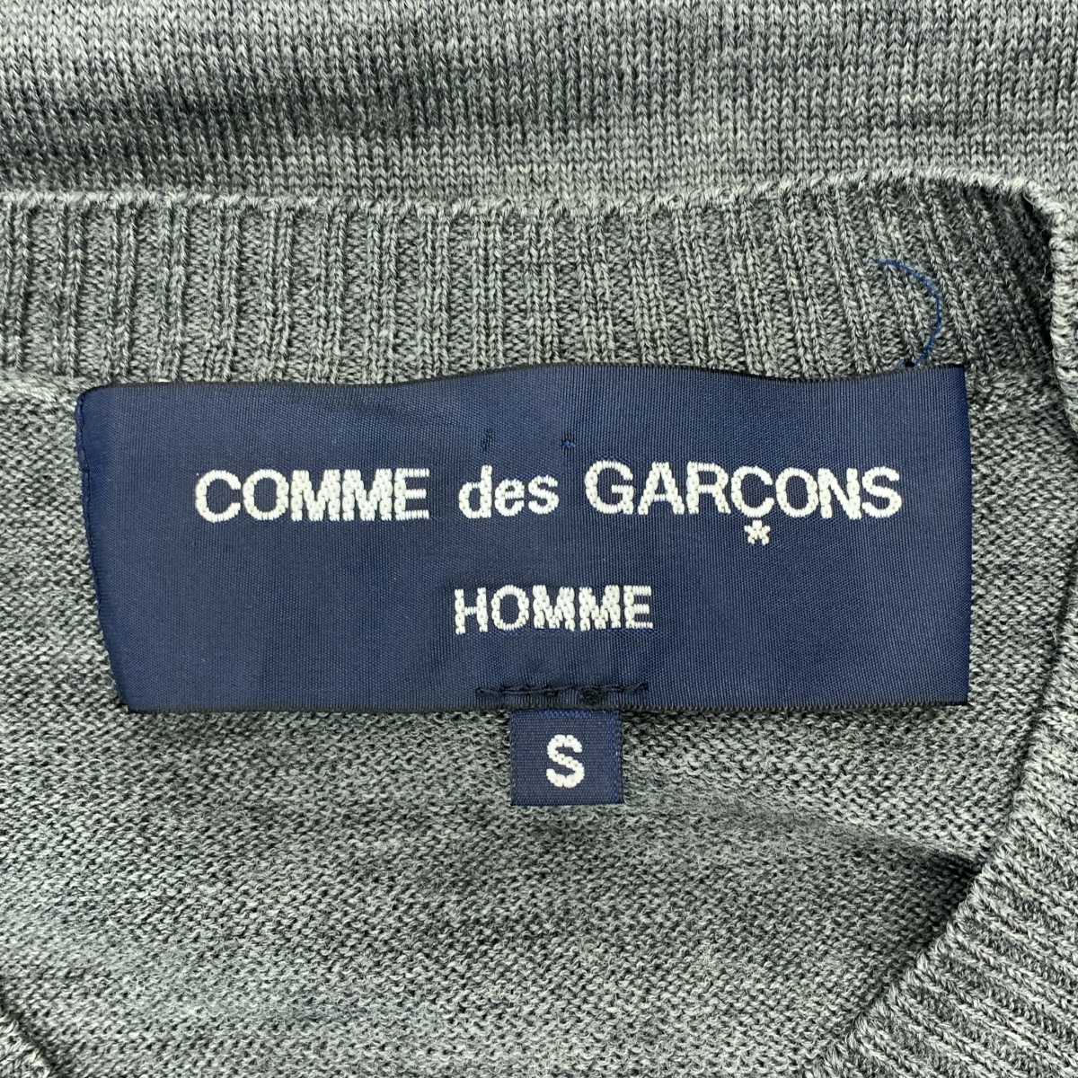 COMME des GARCONS HOMME / コムデギャルソンオム ウール インサイドアウト 切替  Vネックニット