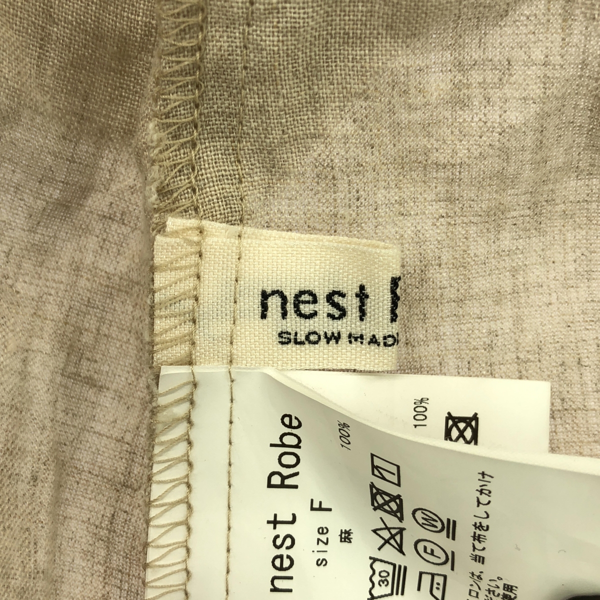 nest robe / ネストローブ リネン スモック ドレス ワンピース