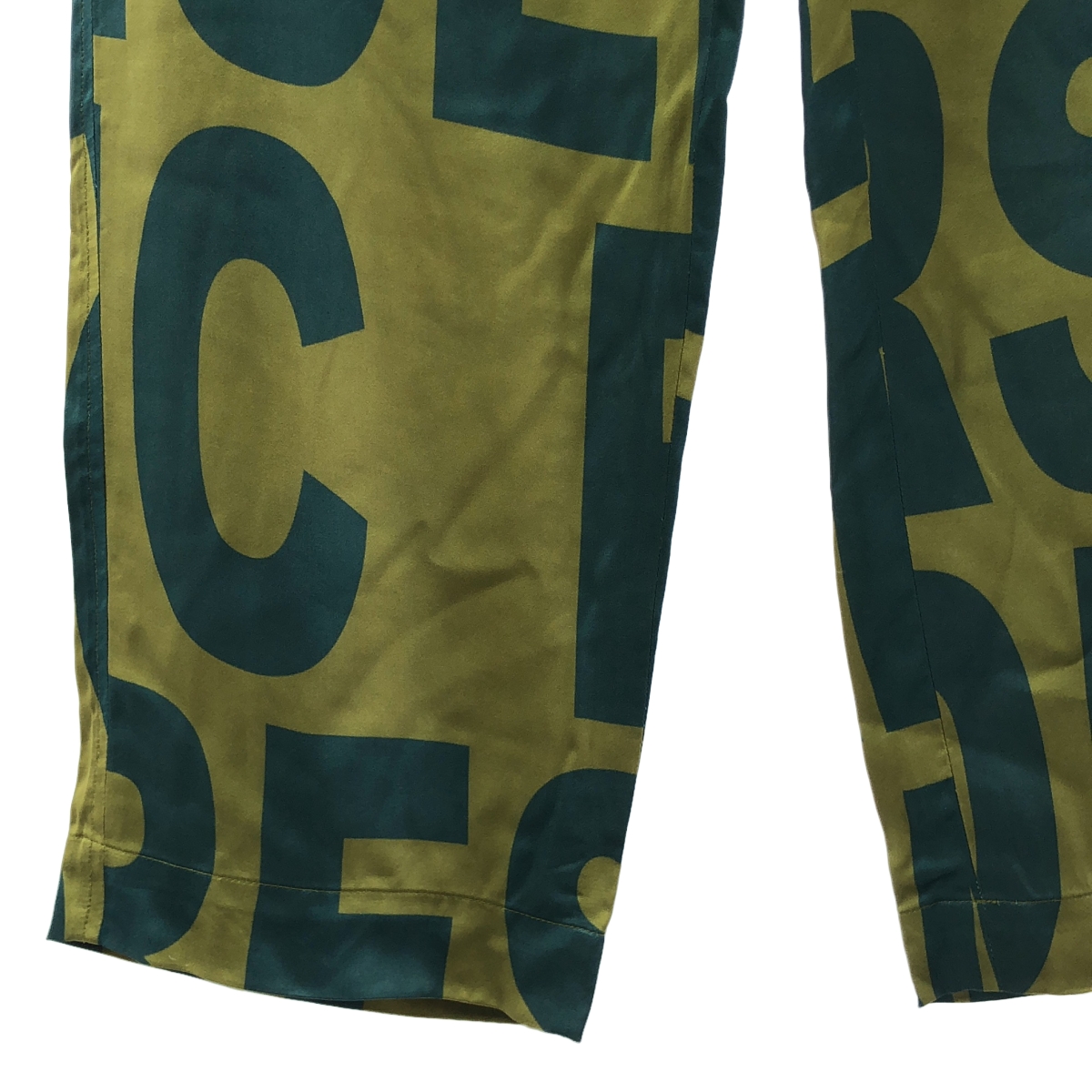 DRIES VAN NOTEN / ドリスヴァンノッテン 総柄 サテン ドローストリング イージーパンツ