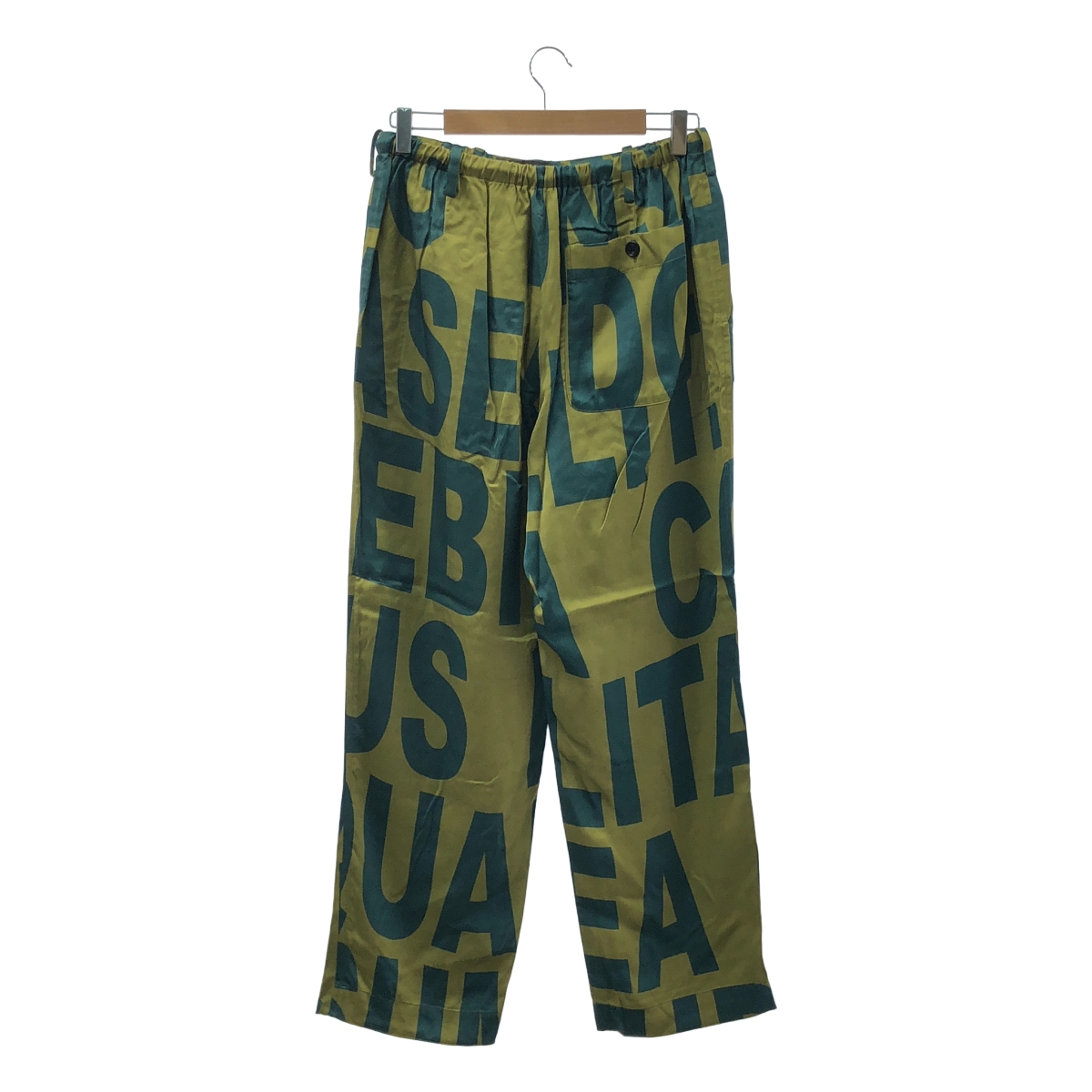 DRIES VAN NOTEN / ドリスヴァンノッテン 総柄 サテン ドローストリング イージーパンツ