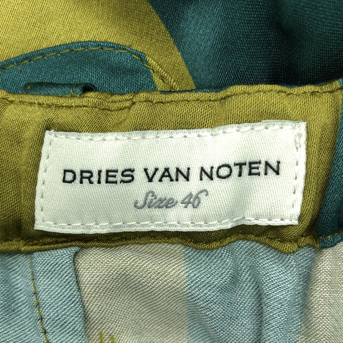 DRIES VAN NOTEN / ドリスヴァンノッテン 総柄 サテン ドローストリング イージーパンツ