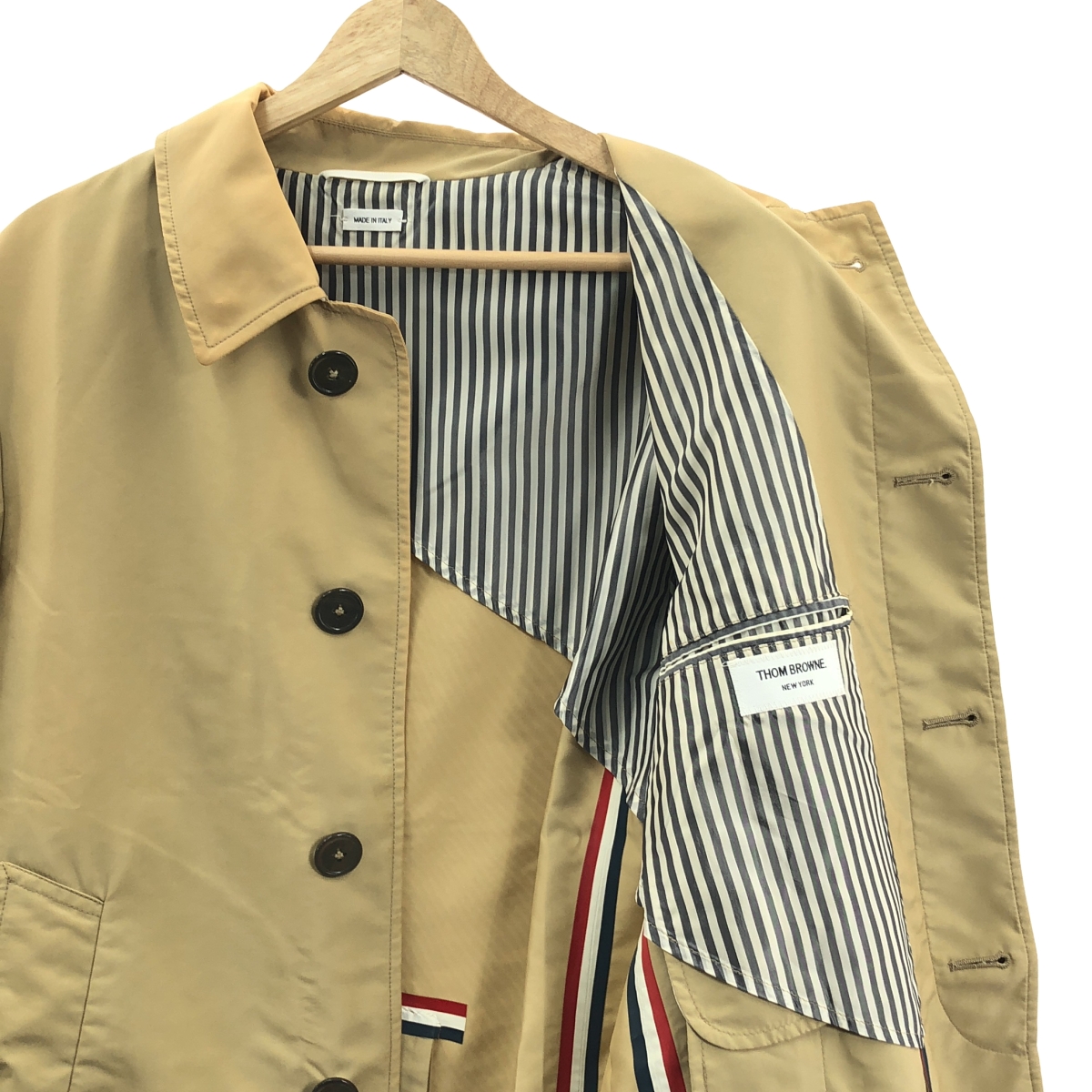 THOM BROWNE / トムブラウン ナイロン ステンカラー コート