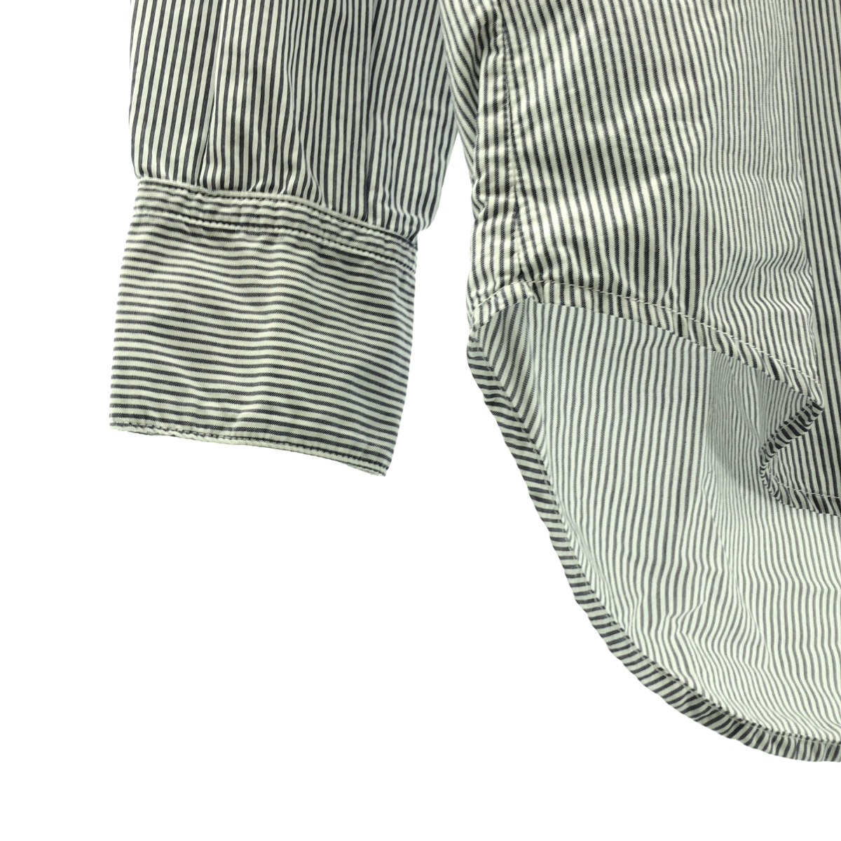 GEOFFREY B.SMALL / ジェフリーBスモール コットン ストライプ オーバーシルエット レギュラーカラー シャツ