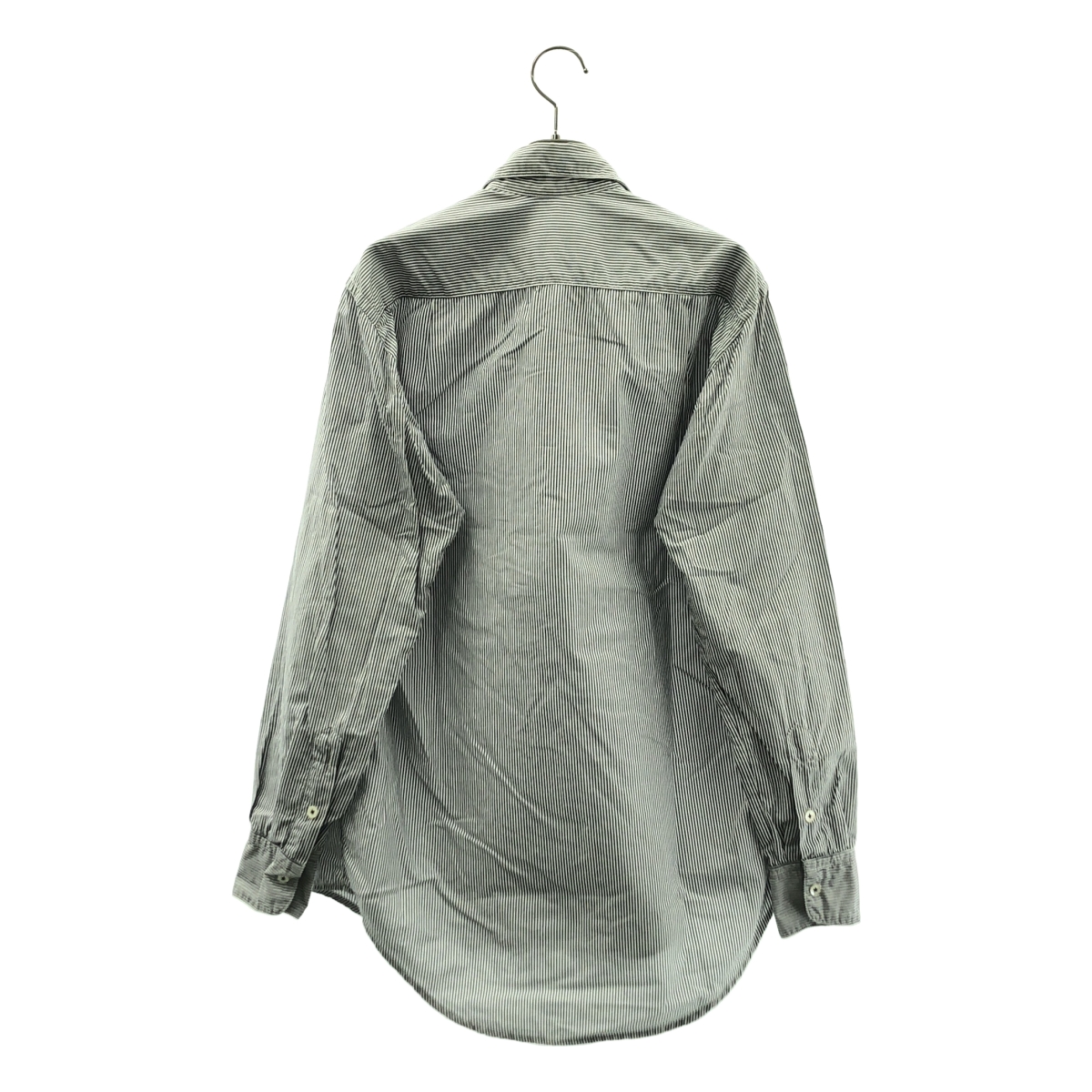 GEOFFREY B.SMALL / ジェフリーBスモール コットン ストライプ オーバーシルエット レギュラーカラー シャツ