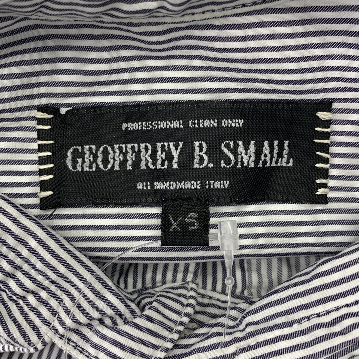 GEOFFREY B.SMALL / ジェフリーBスモール コットン ストライプ オーバーシルエット レギュラーカラー シャツ