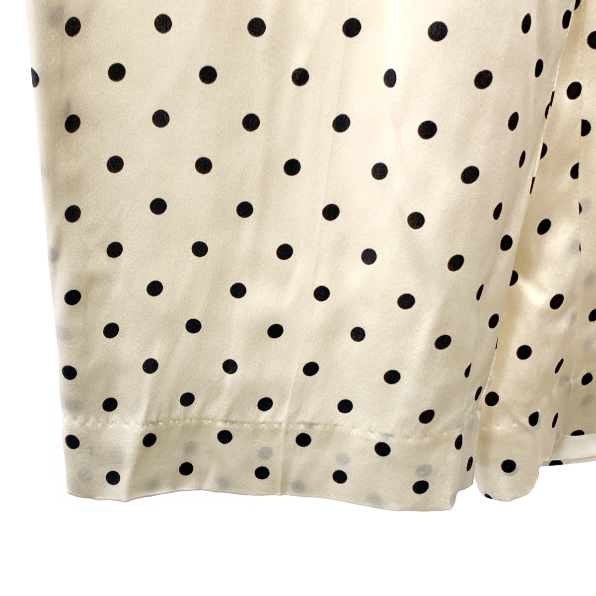 THIRD MAGAZINE / サードマガジン silk 100％ / シルク 総柄 タック スラックス パンツ / 総裏地