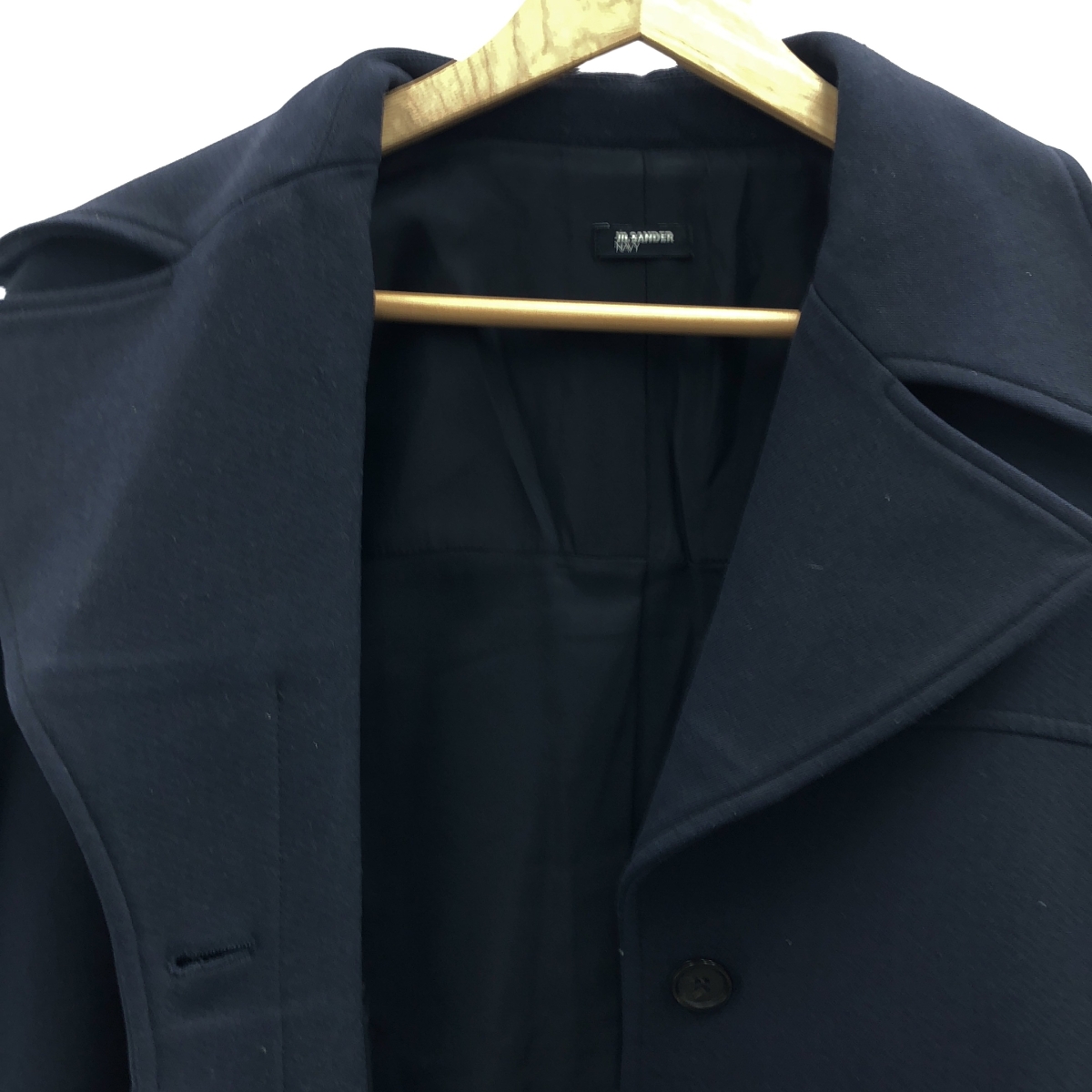 JIL SANDER NAVY / ジルサンダーネイビー ウール混 チェスターコート