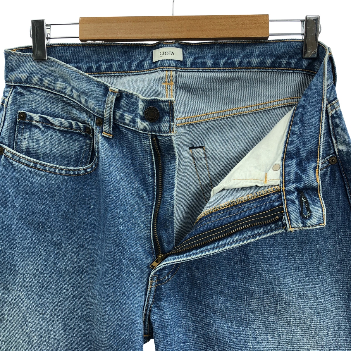 CIOTA / シオタ インディゴ テーパード スビンコットン 13.5oz デニム パンツ
