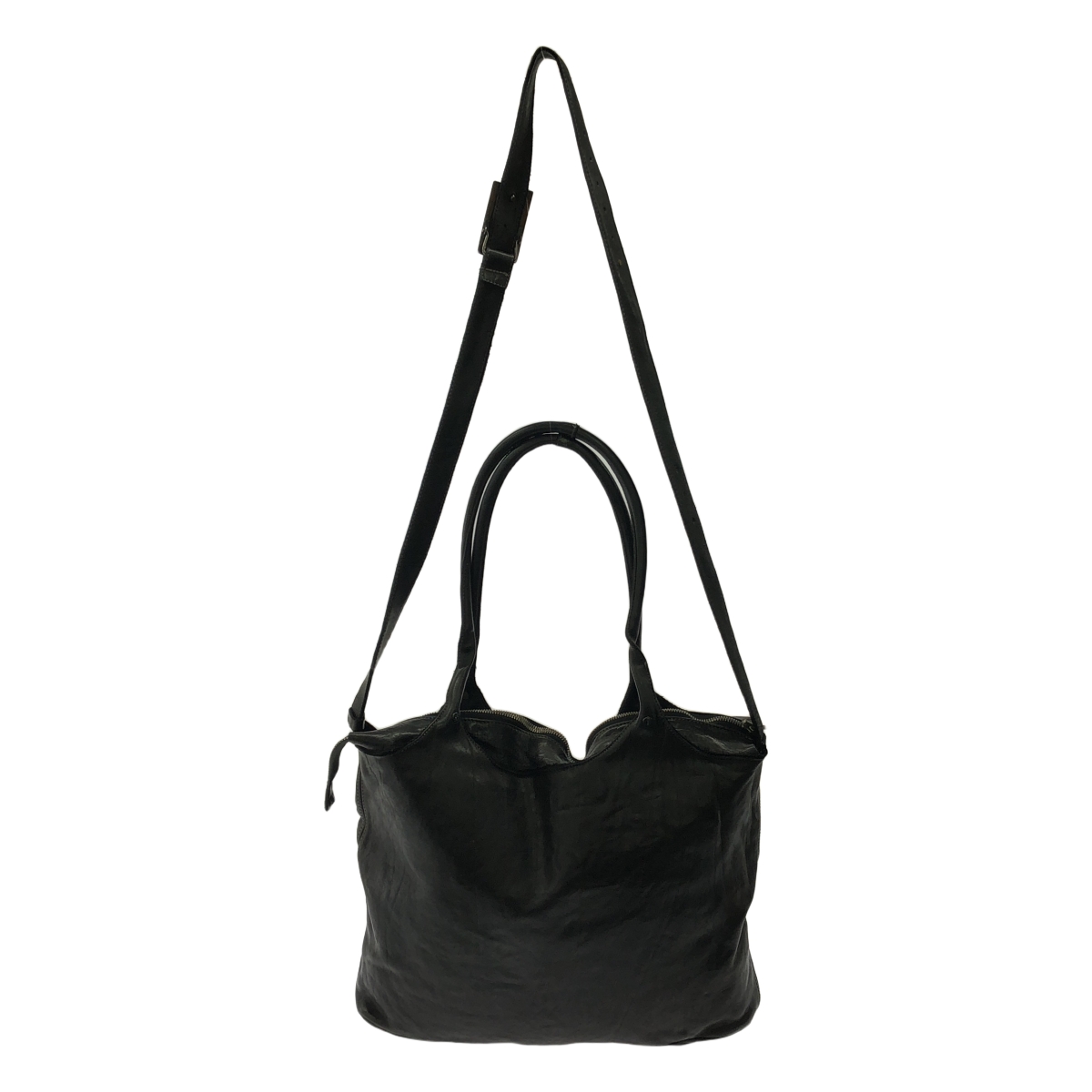 incarnation / インカネーション GUIDIカーフ / 2way バックルロゴショルダー付き レザートートバッグ