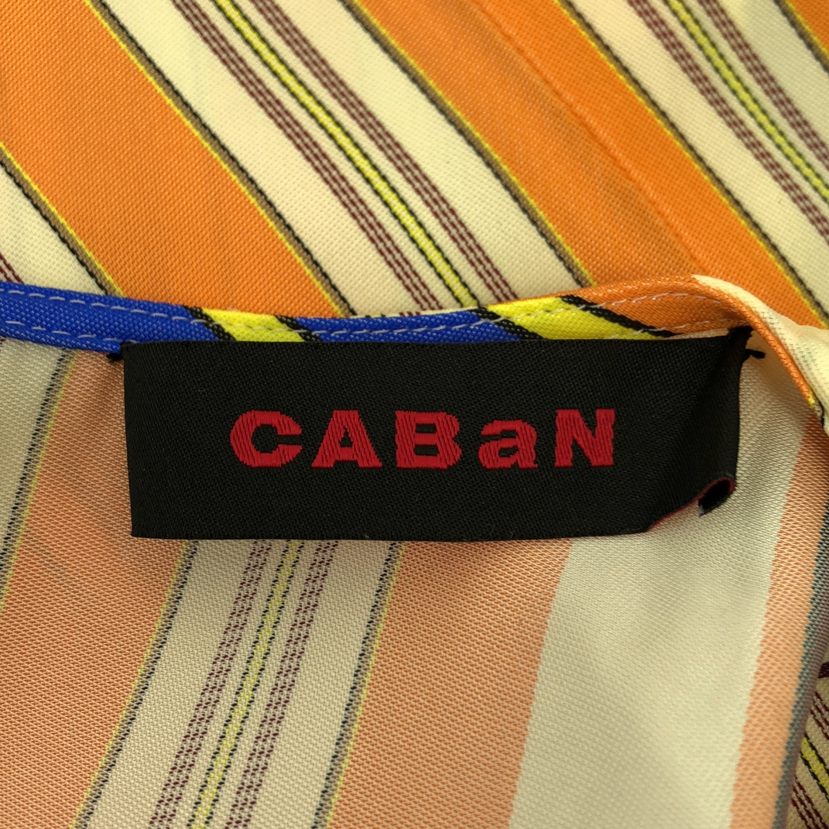 CABaN / キャバン マルチストライプ バックスリット ワンピース