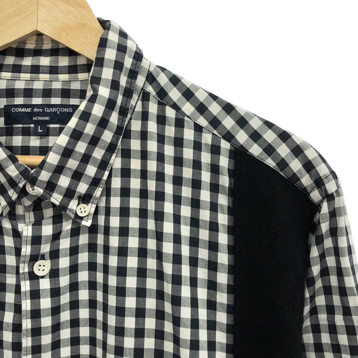 COMME des GARCONS HOMME / コムデギャルソンオム ウール切替 ギンガムチェック シャツ