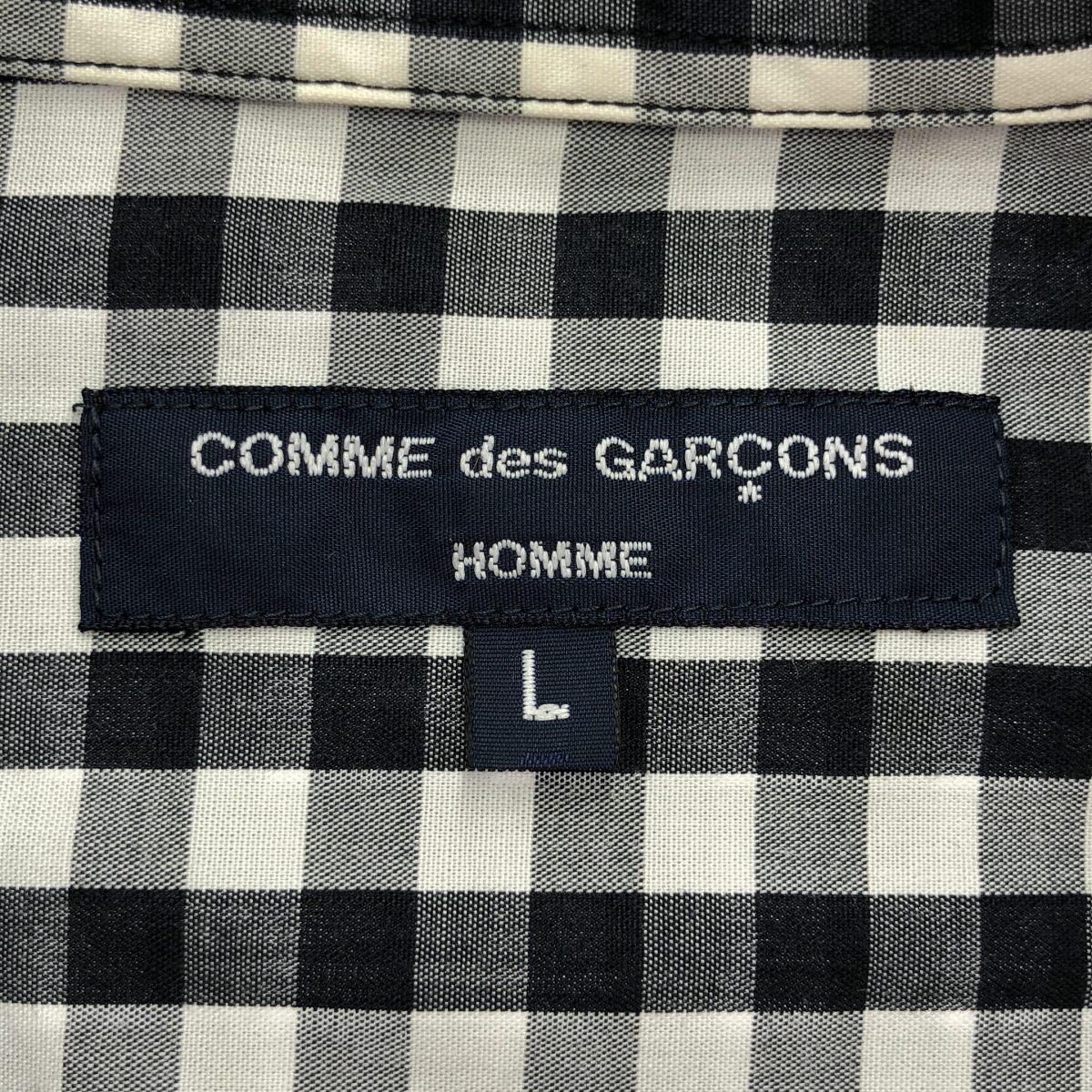 COMME des GARCONS HOMME / コムデギャルソンオム ウール切替 ギンガムチェック シャツ