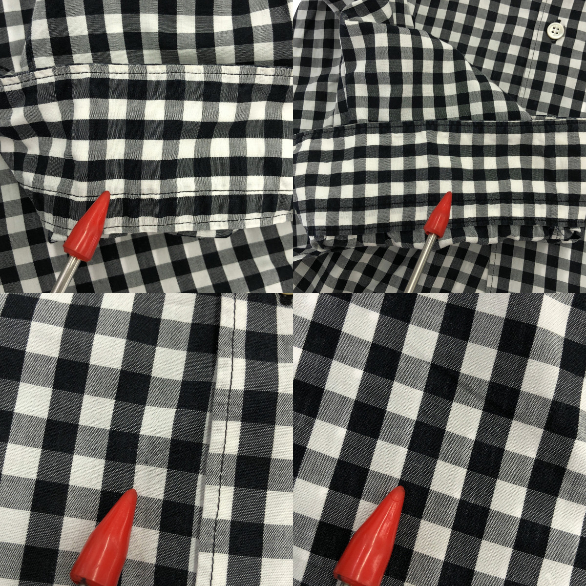 COMME des GARCONS HOMME / コムデギャルソンオム ウール切替 ギンガムチェック シャツ