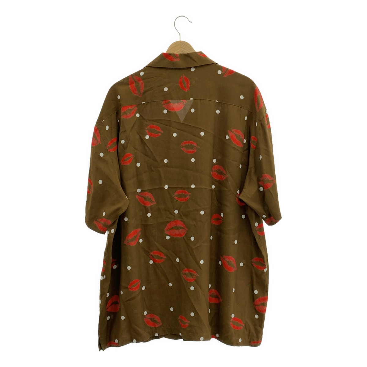 Aloha Blossom / アロハブロッサム Kiss / レーヨン 総柄 オープンカラー オーバー シャツ