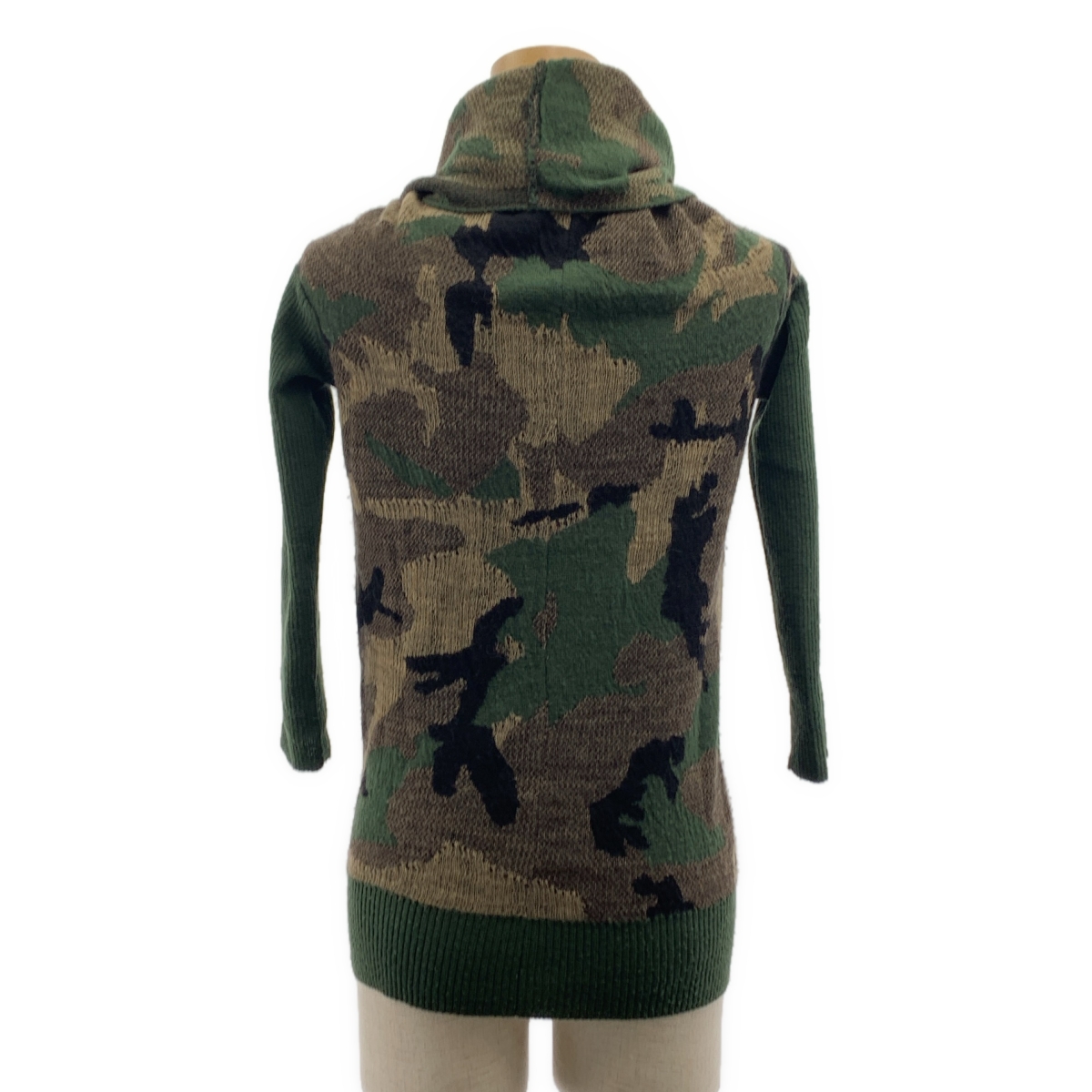 JUNYA WATANABE COMME des GARCONS / ジュンヤワタナベ ウール カモフラージュ 変形 オーバーネック ニット セーター