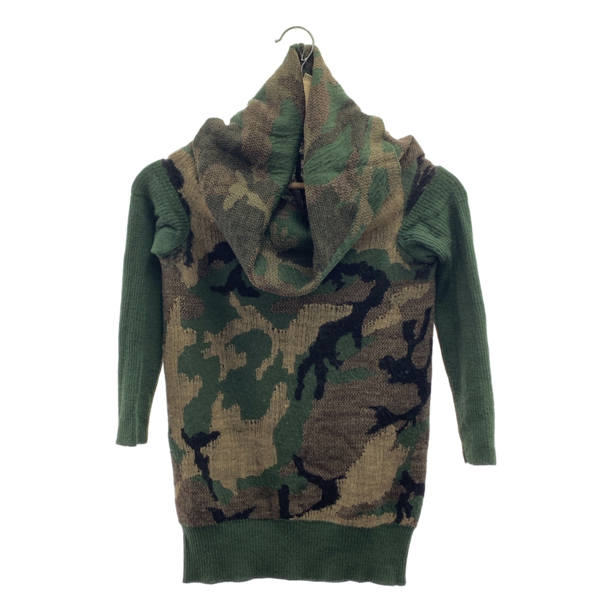 JUNYA WATANABE COMME des GARCONS / ジュンヤワタナベ ウール カモフラージュ 変形 オーバーネック ニット セーター