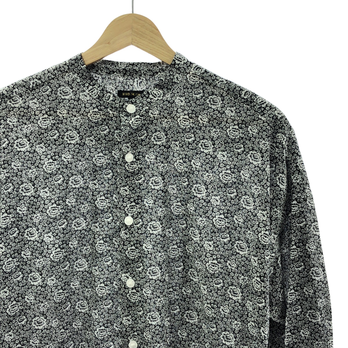 R&D.M.Co / オールドマンズテーラー P.F STAND COLLAR LONG SHIRT プリンセスフラワー スタンドカラー ロングシャツ