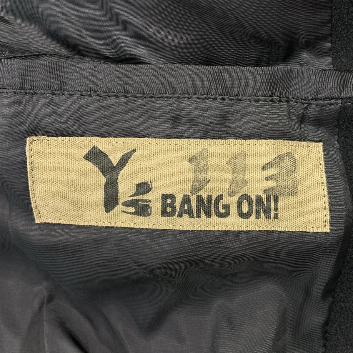 Y's BANG ON! / ワイズバングオン ウール ベルテッド トグル ダブルオーバーコート / 総裏地