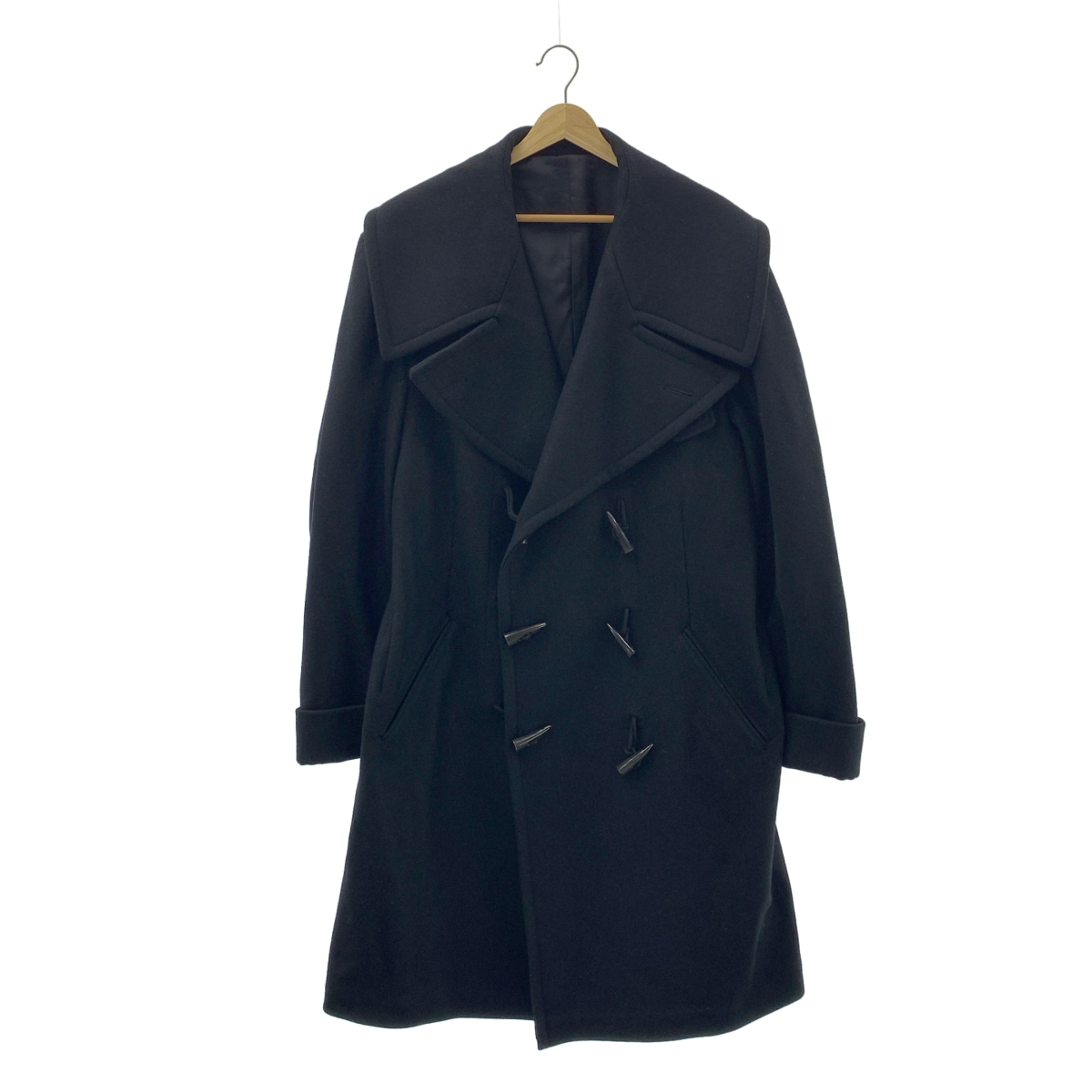 Y's BANG ON! / ワイズバングオン ウール ベルテッド トグル ダブルオーバーコート / 総裏地