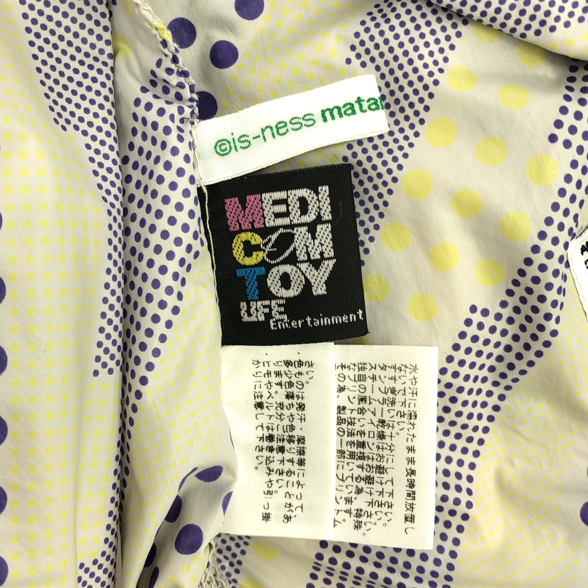 THE NORTH FACE PURPLE LABEL / ザノースフェイスパープルレーベル × MEDICOM TOY / メディコムトイ PERTEX ドット柄 ナイロン パーカー ジャケット
