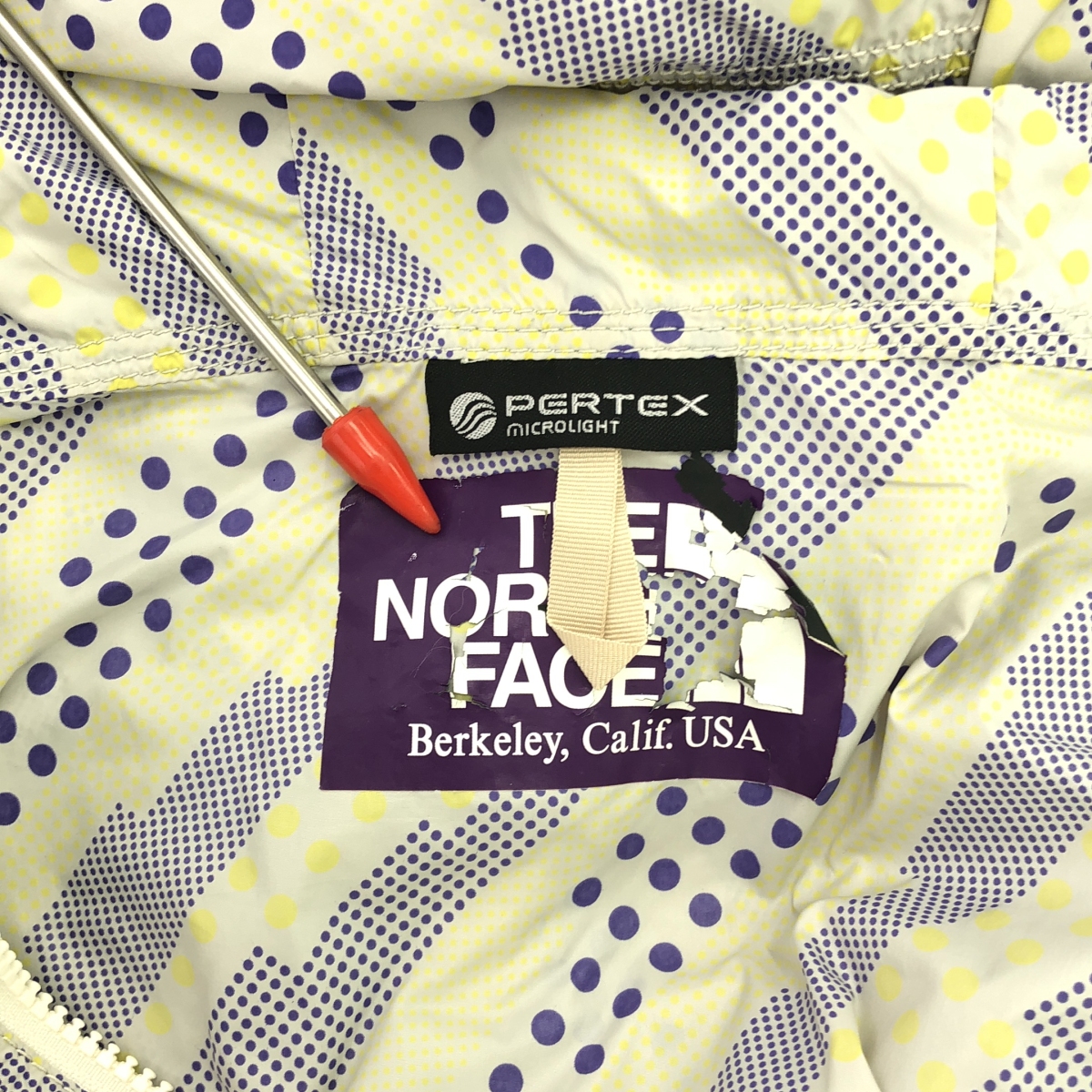 THE NORTH FACE PURPLE LABEL / ザノースフェイスパープルレーベル × MEDICOM TOY / メディコムトイ PERTEX ドット柄 ナイロン パーカー ジャケット