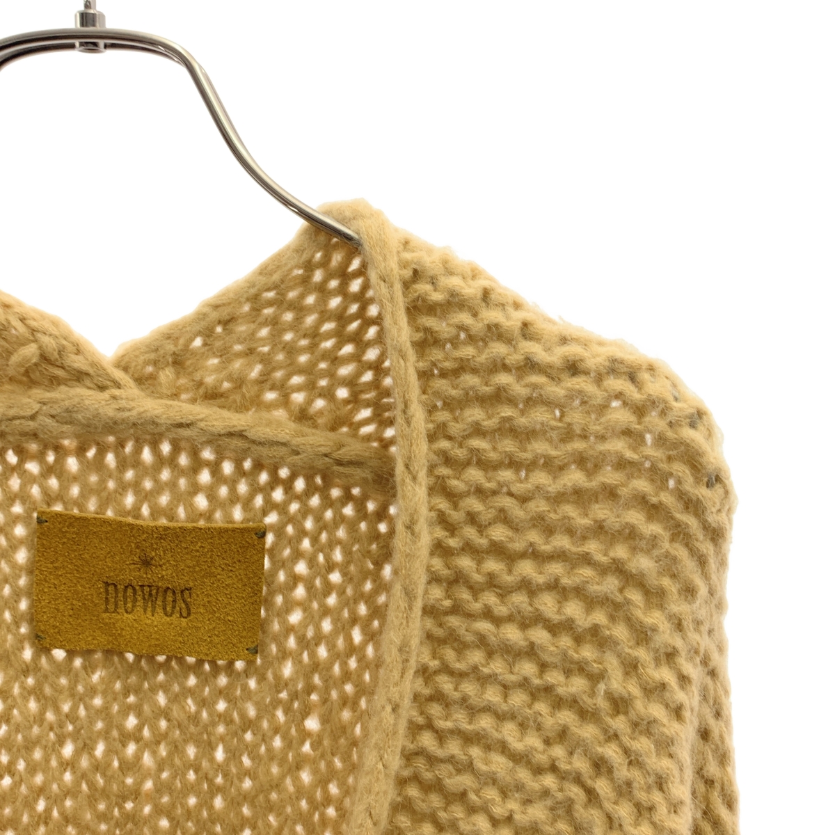 NOWOS / ノーウォス ウール混 コンチョボタン ローゲージ ニットカーディガン