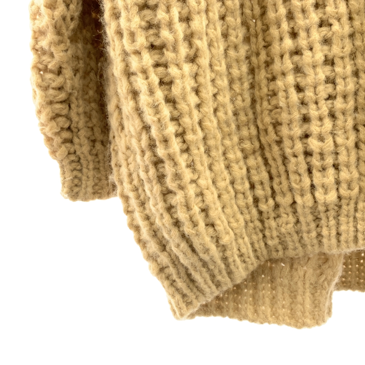 NOWOS / ノーウォス ウール混 コンチョボタン ローゲージ ニットカーディガン