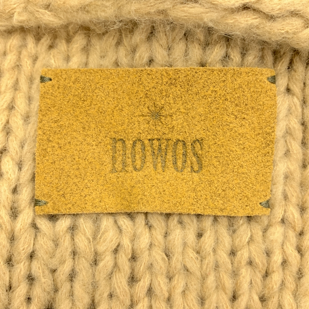 NOWOS / ノーウォス ウール混 コンチョボタン ローゲージ ニットカーディガン