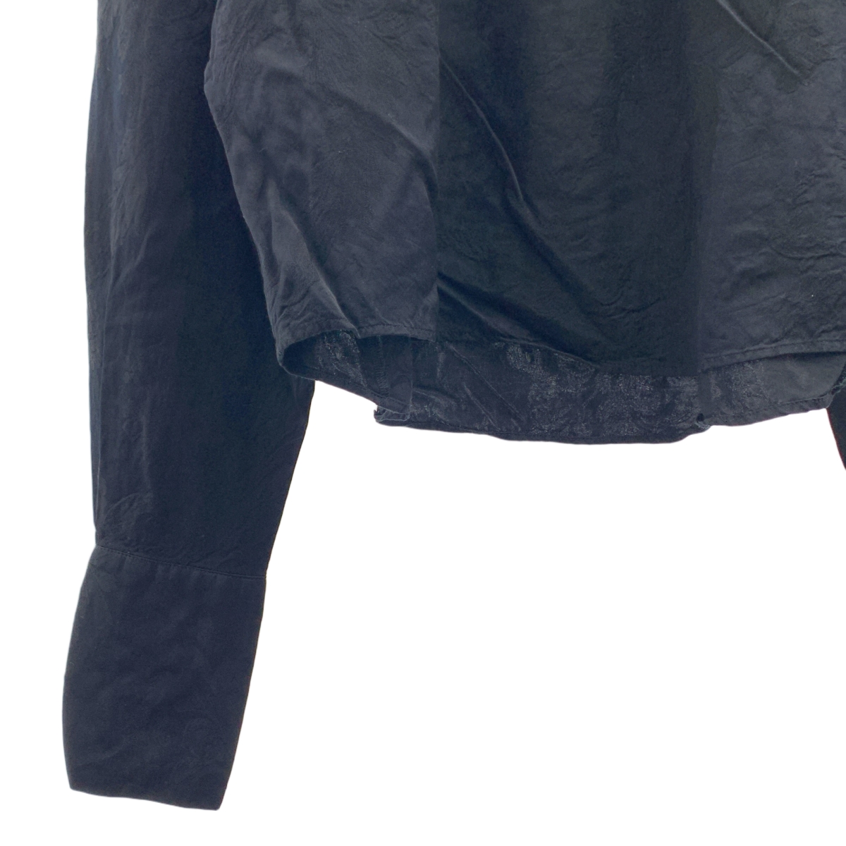 PHOTOCOPIEU / フォトコピュー ボトルネック ジャガード ギャザー ブラウス