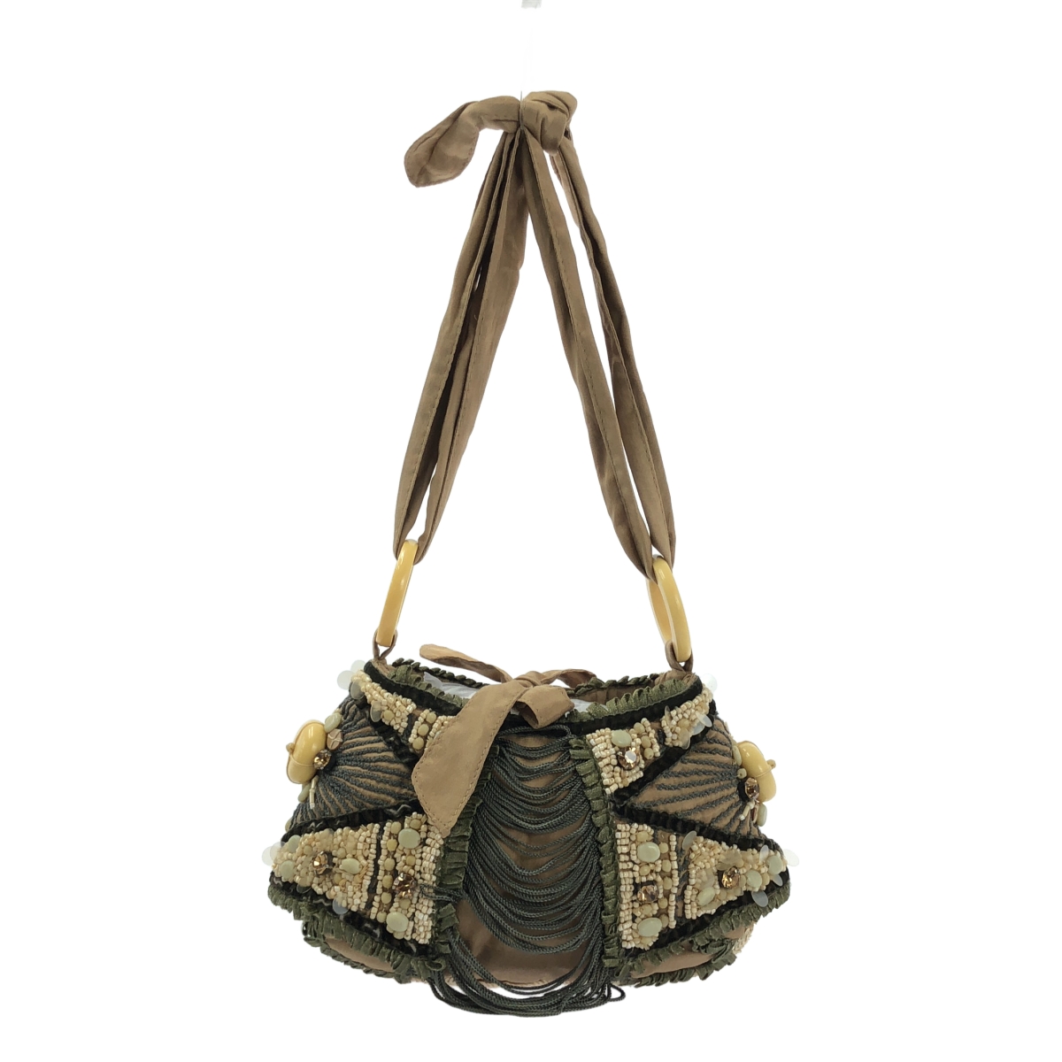 JAMIN PUECH / ジャマンピエッシュ ビーズ装飾 ミニ ポーチ ハンドバッグ