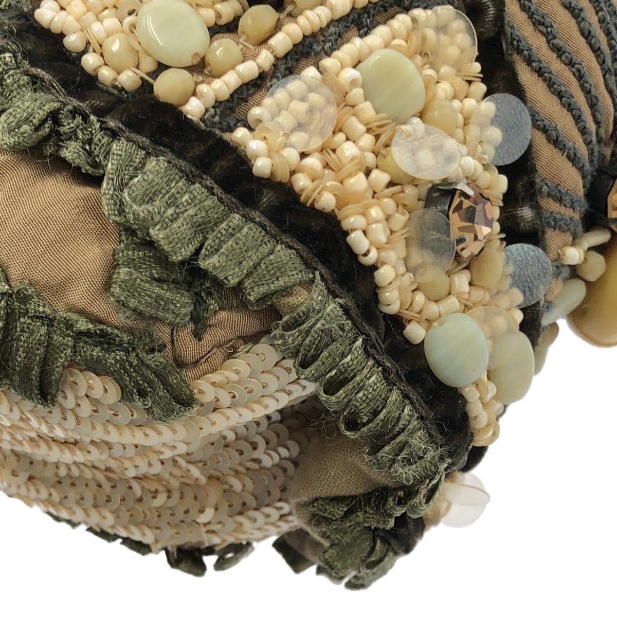 JAMIN PUECH / ジャマンピエッシュ ビーズ装飾 ミニ ポーチ ハンドバッグ