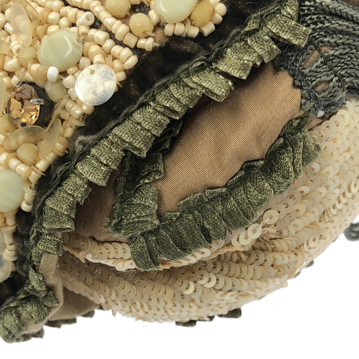 JAMIN PUECH / ジャマンピエッシュ ビーズ装飾 ミニ ポーチ ハンドバッグ