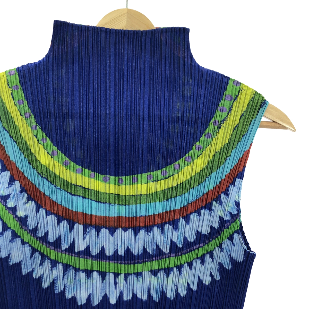 PLEATS PLEASE ISSEY MIYAKE / プリーツプリーズイッセイミヤケ 総柄 ハイネック ノースリーブ プルオーバー