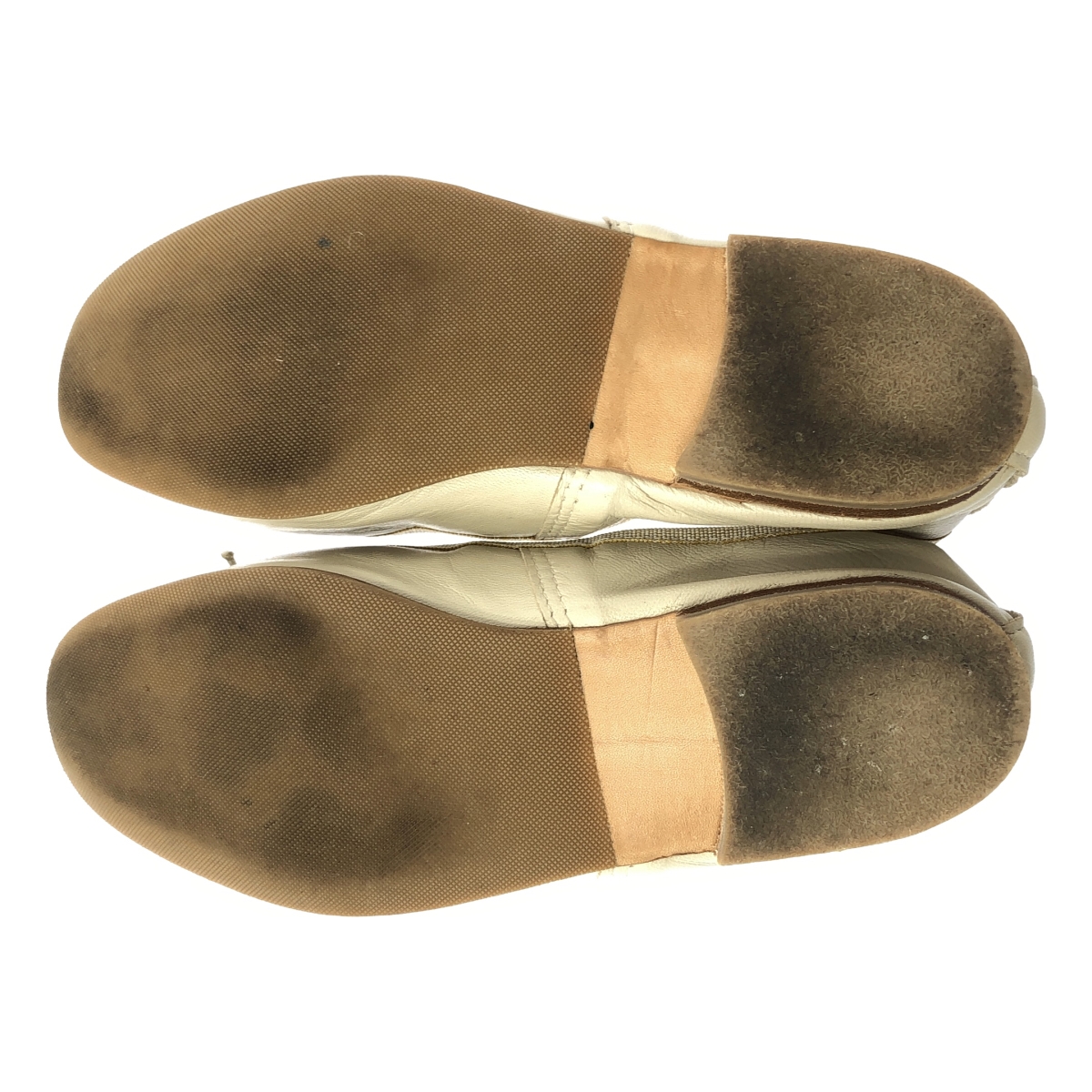 E.PORSELLI / ポルセリE レザー リボン オペラ バレエシューズ