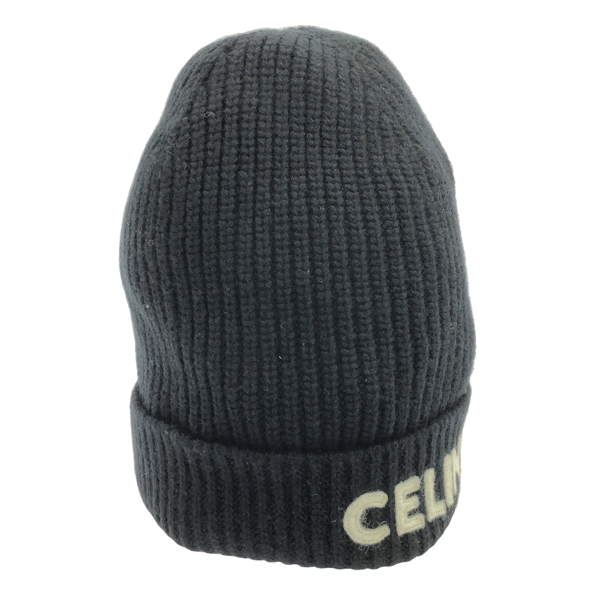 CELINE / セリーヌ ウール リブ ロゴ ニットキャップ ビーニー