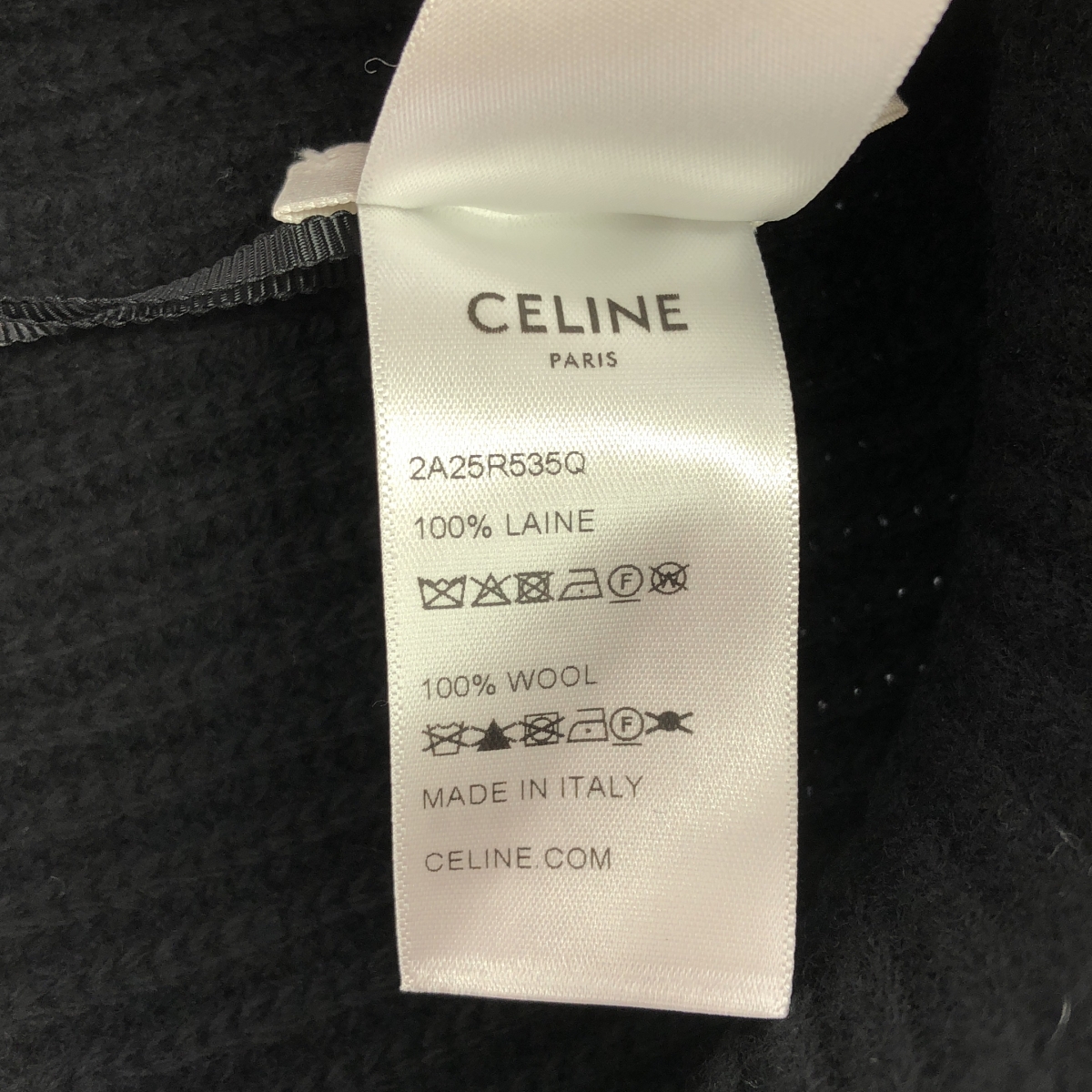 CELINE / セリーヌ ウール リブ ロゴ ニットキャップ ビーニー