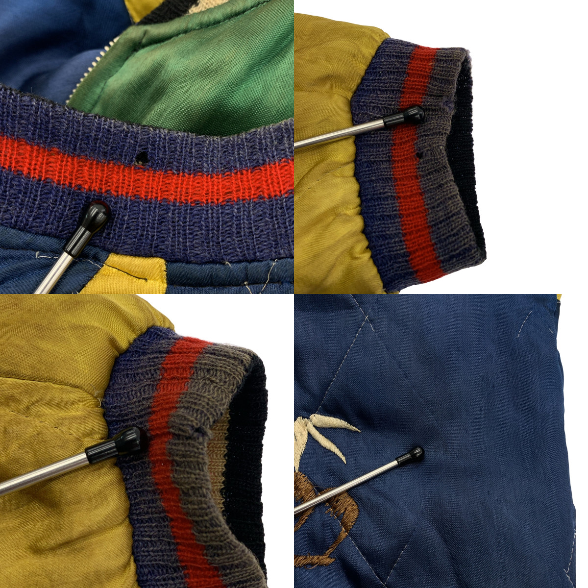 VINTAGE / ヴィンテージ古着 推定40-50s ヴィンテージ TTS バタフライジップ  リバーシブル スカジャン 鷹×虎